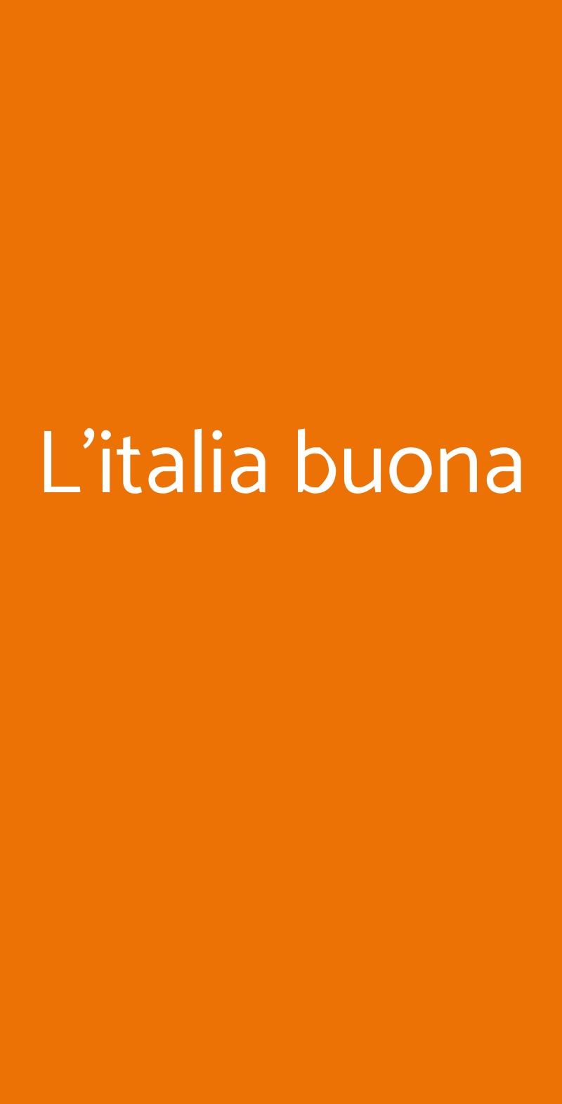 L'italia buona Roma menù 1 pagina