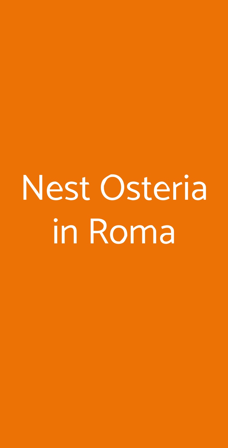Nest Osteria in Roma Roma menù 1 pagina