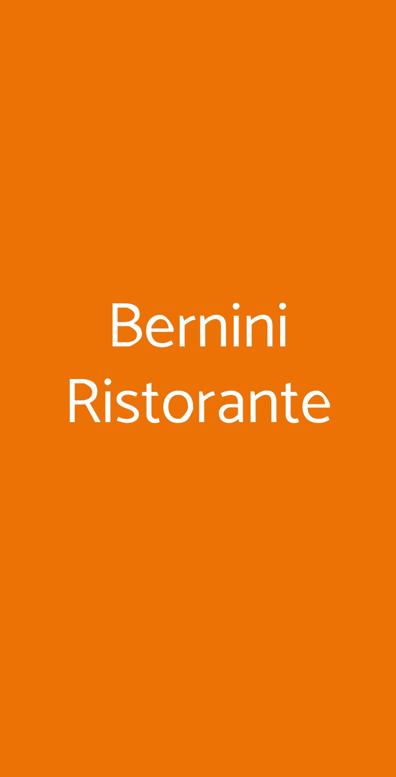 Bernini Ristorante Roma menù 1 pagina