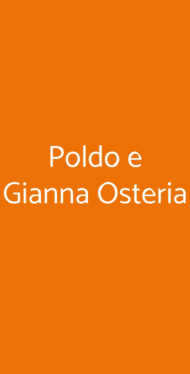Poldo e Gianna Osteria Roma menù 1 pagina