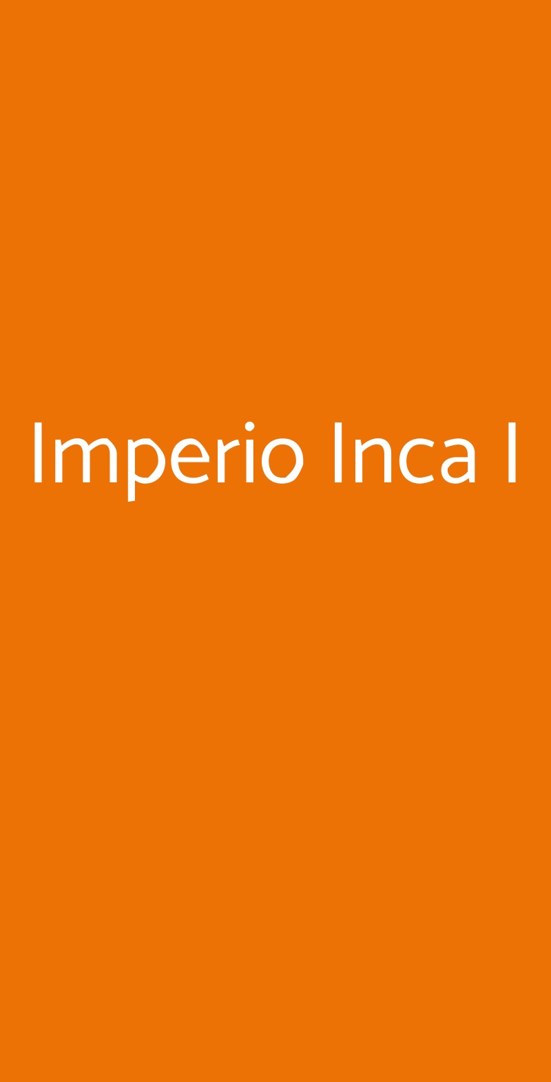 Imperio Inca I Roma menù 1 pagina