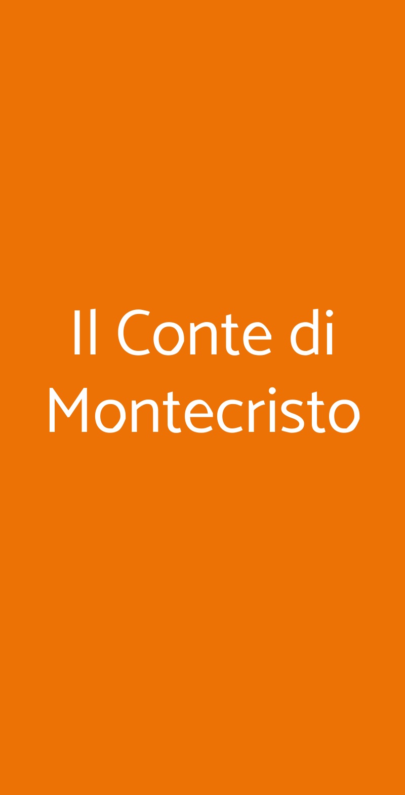 Il Conte di Montecristo Roma menù 1 pagina