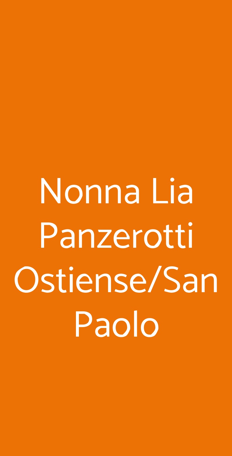 Nonna Lia Panzerotti Ostiense/San Paolo Roma menù 1 pagina