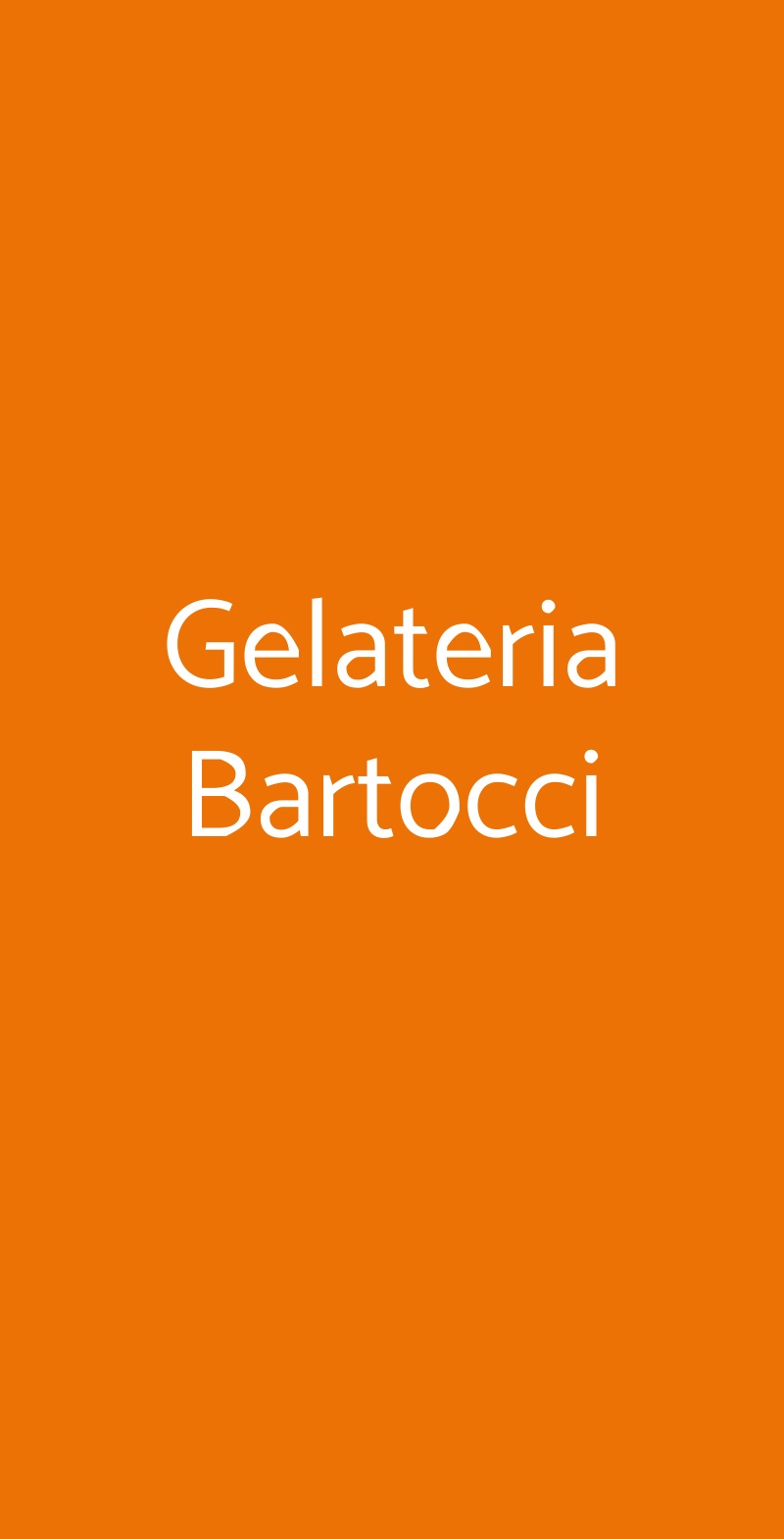 Gelateria Bartocci Roma menù 1 pagina