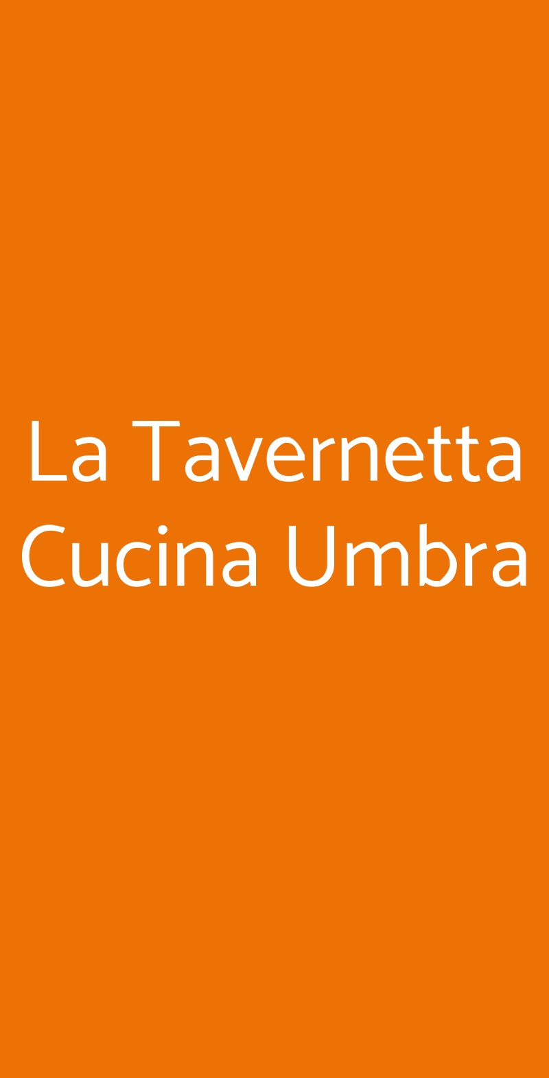 La Tavernetta Cucina Umbra Roma menù 1 pagina