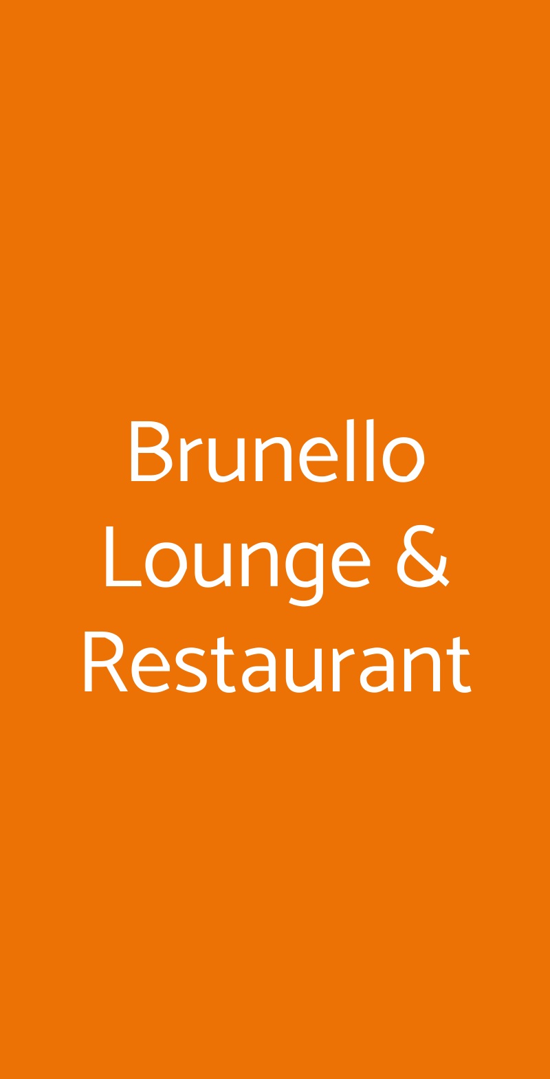 Brunello Lounge & Restaurant Roma menù 1 pagina