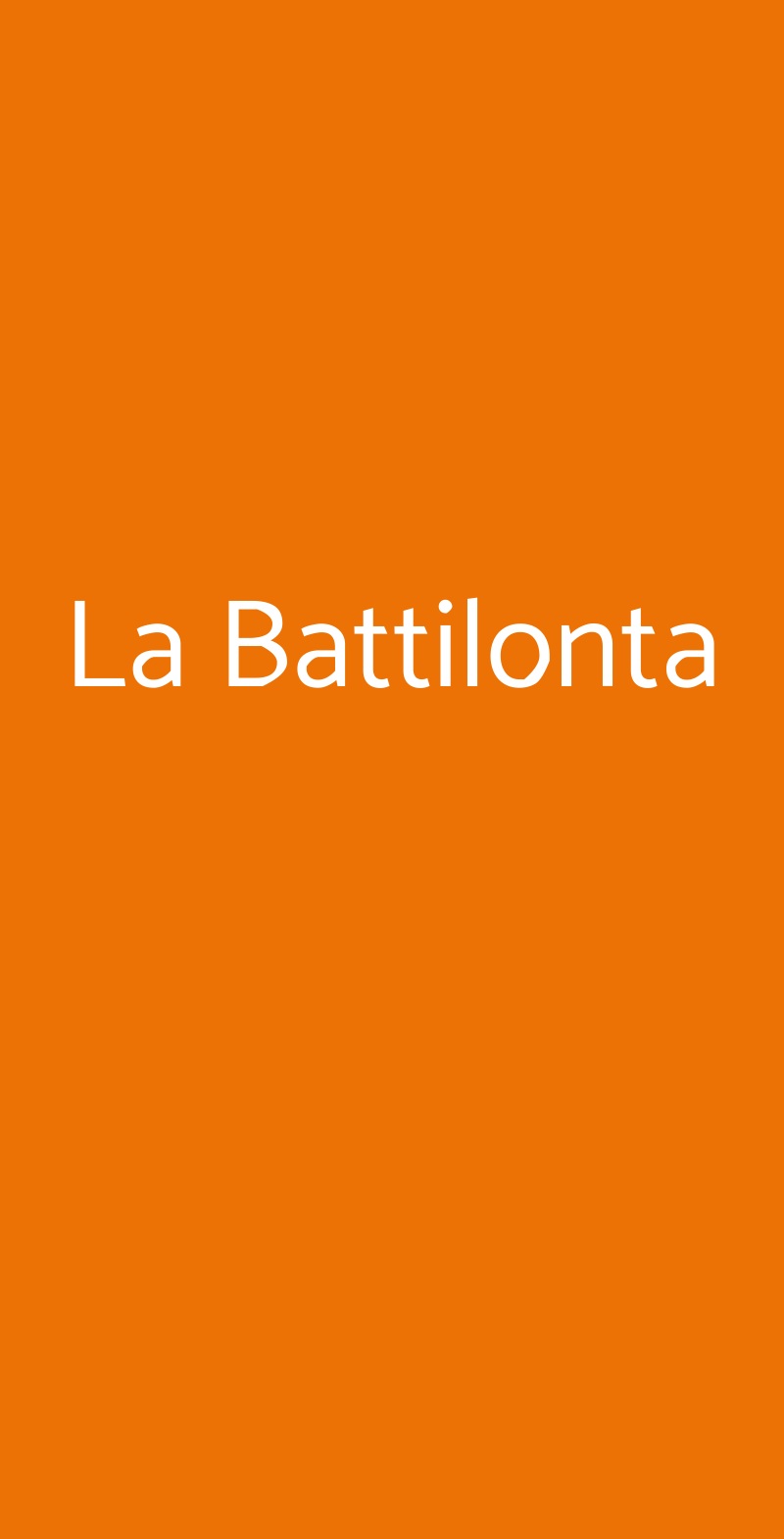 La Battilonta Roma menù 1 pagina