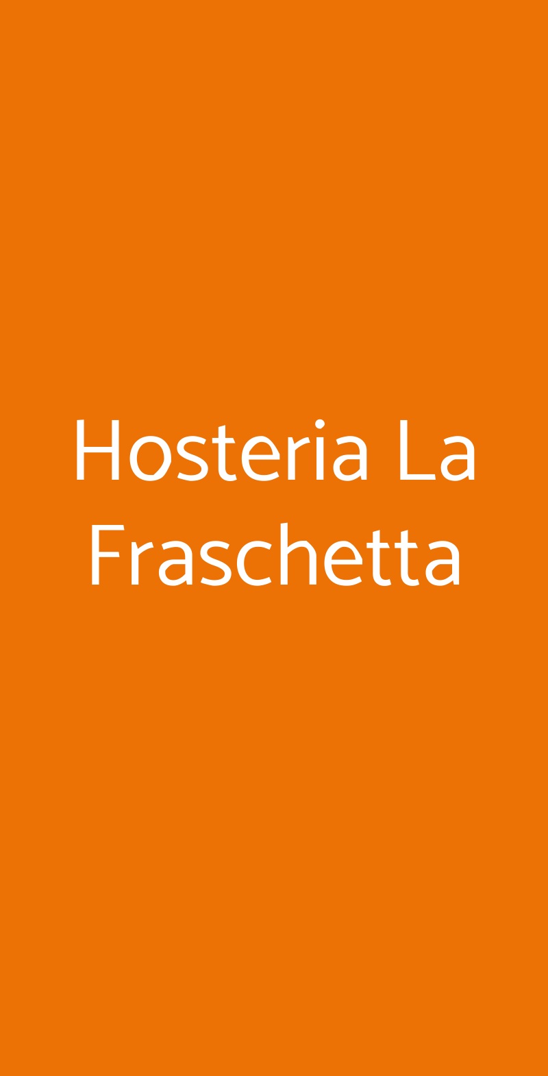 Hosteria La Fraschetta Castel Gandolfo menù 1 pagina