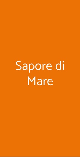 Sapore Di Mare