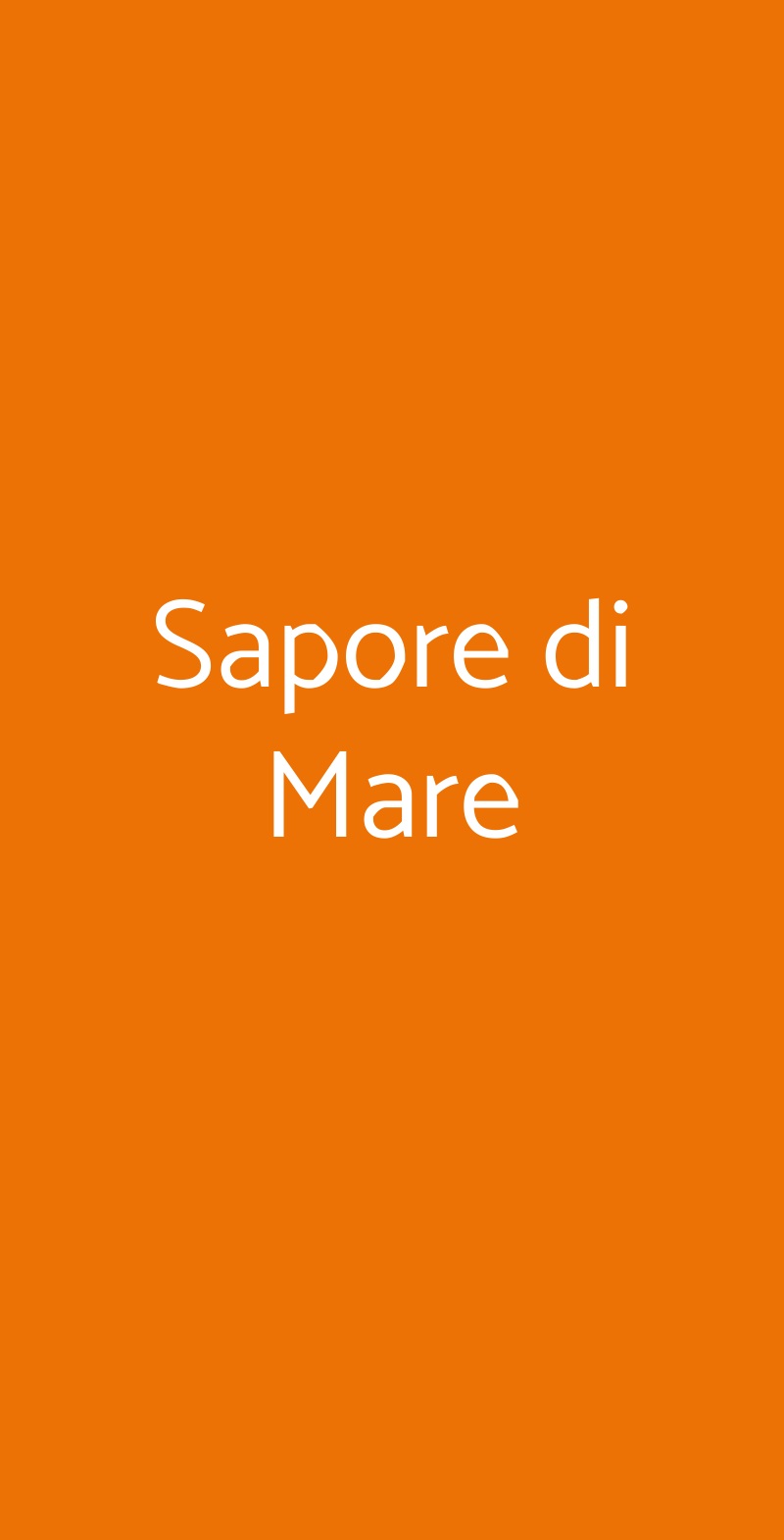 Sapore di Mare Roma menù 1 pagina