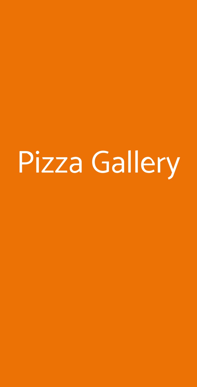 Pizza Gallery Fiumicino menù 1 pagina
