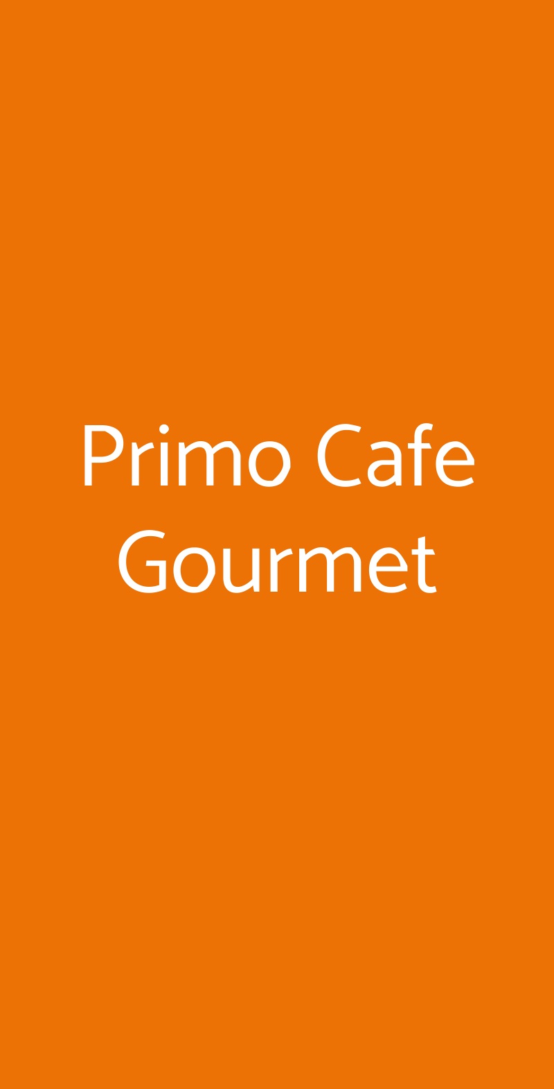 Primo Cafe Gourmet Roma menù 1 pagina