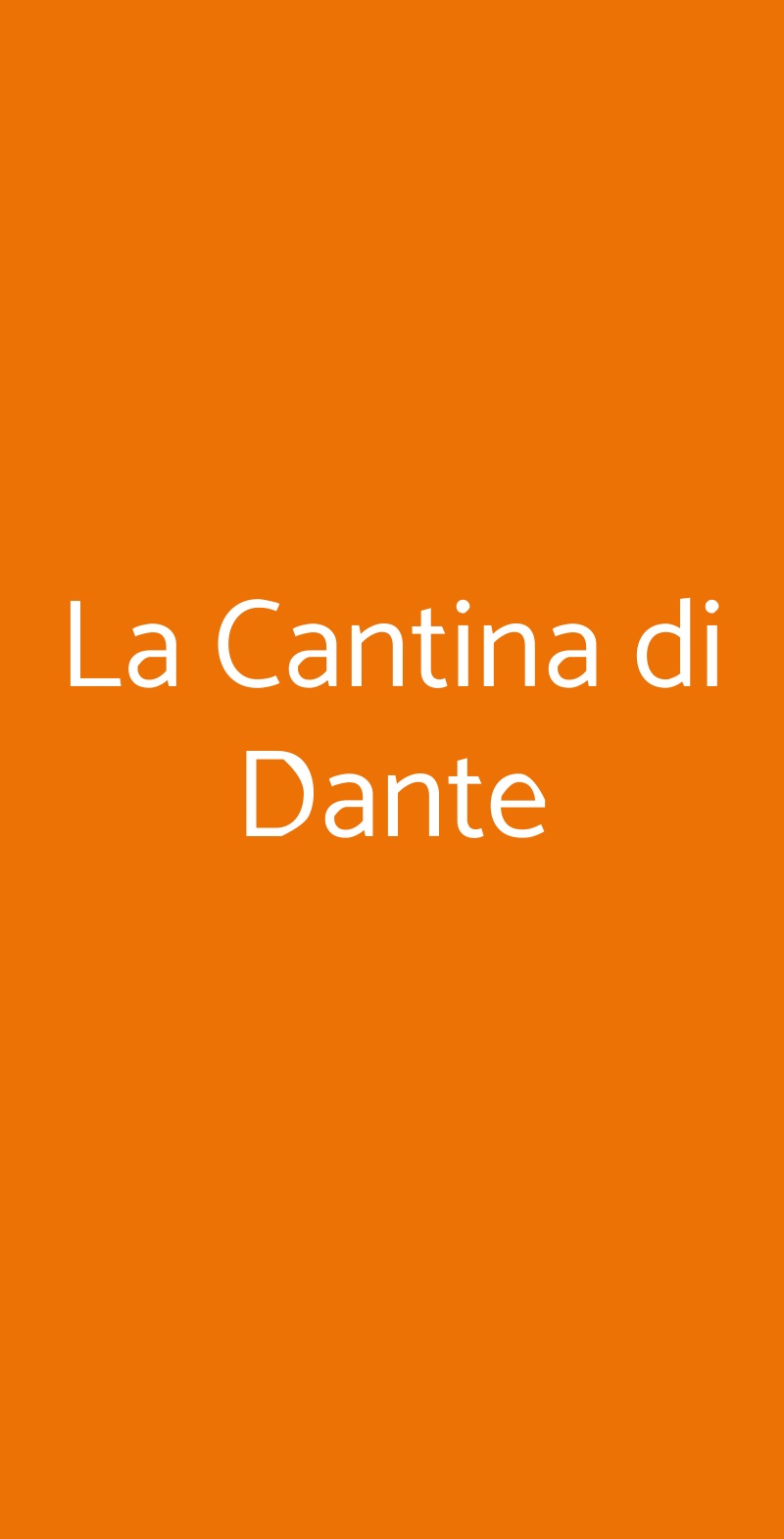 La Cantina di Dante Roma menù 1 pagina