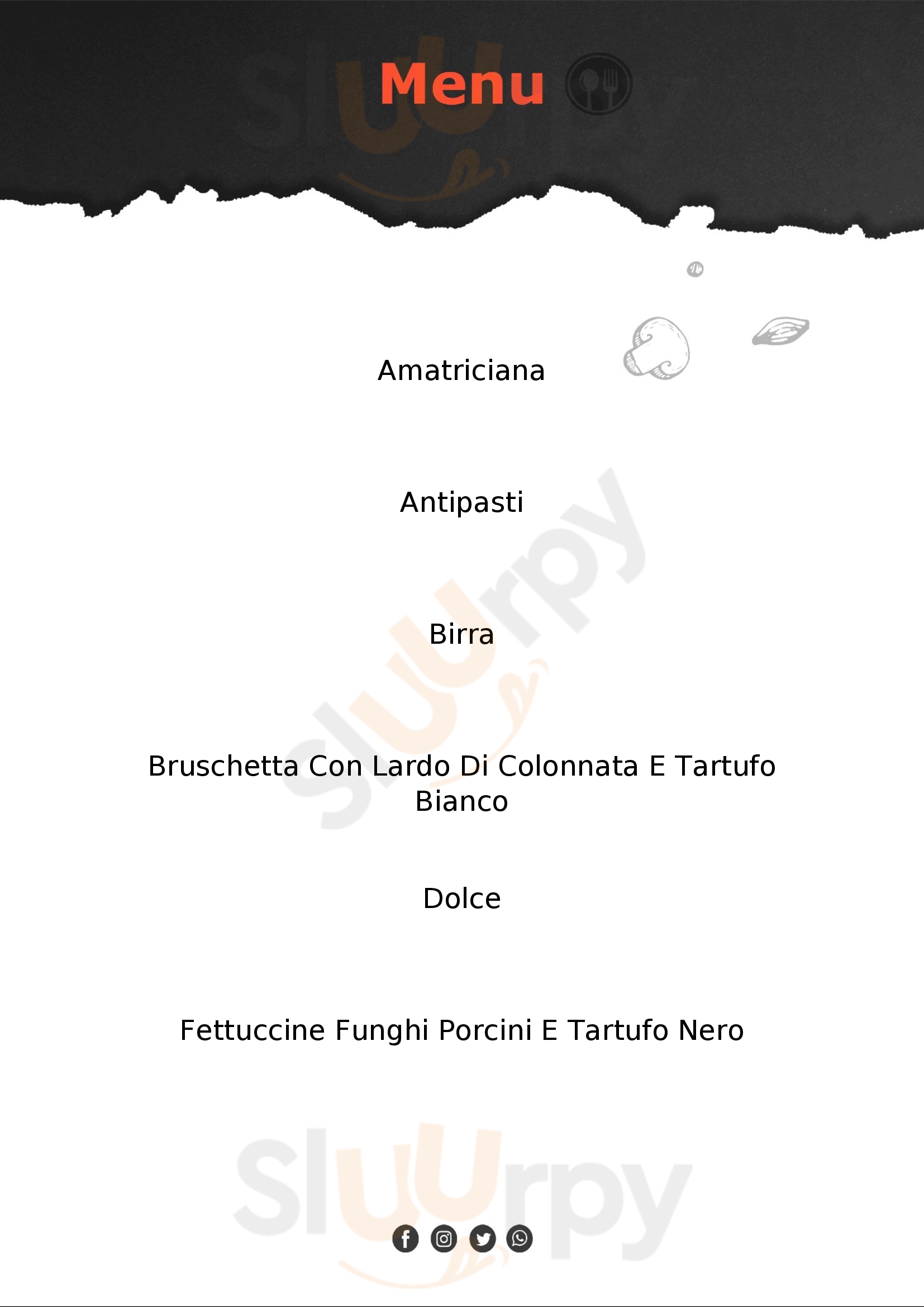 Le Scalette Genzano di Roma menù 1 pagina