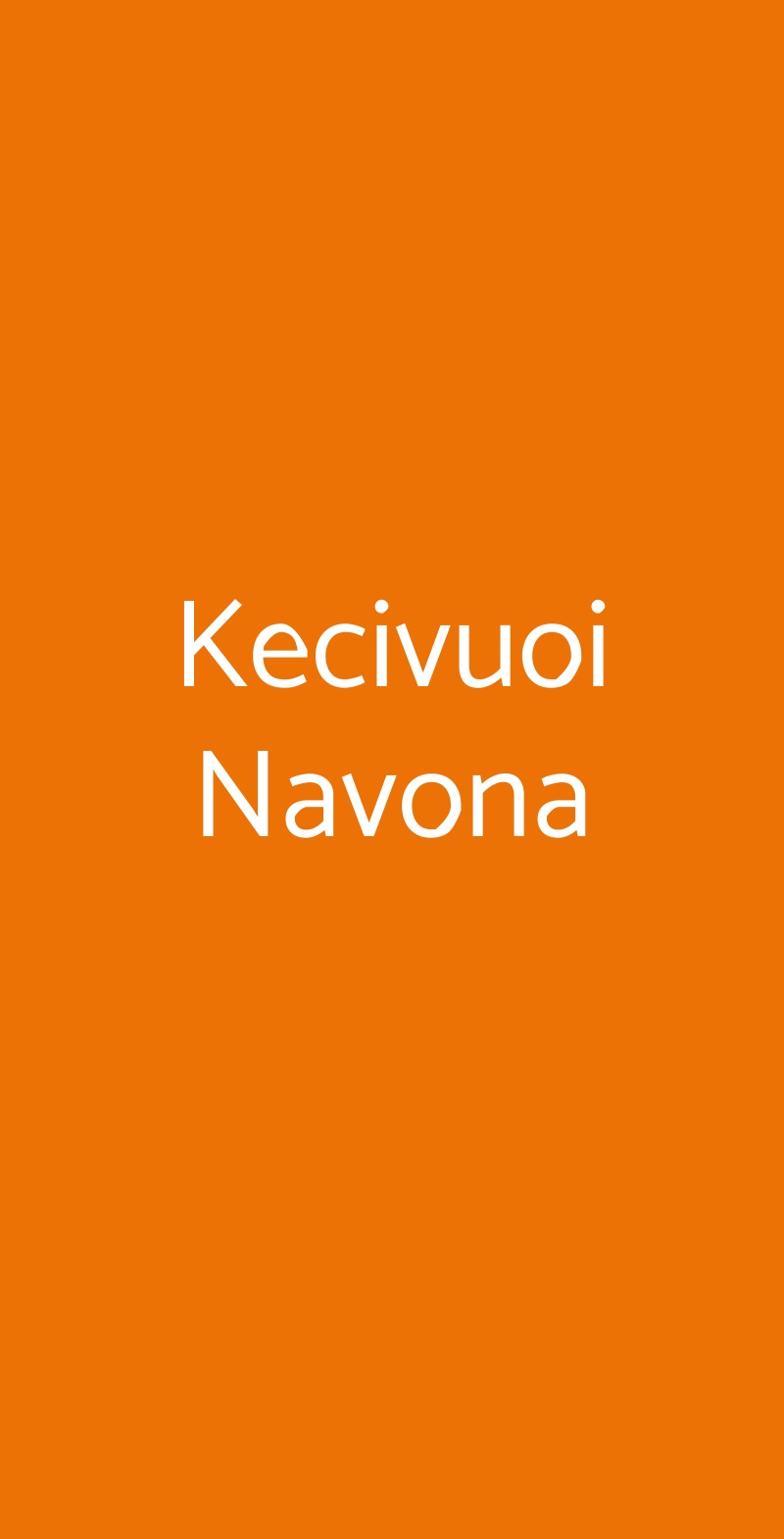 Kecivuoi Navona Roma menù 1 pagina