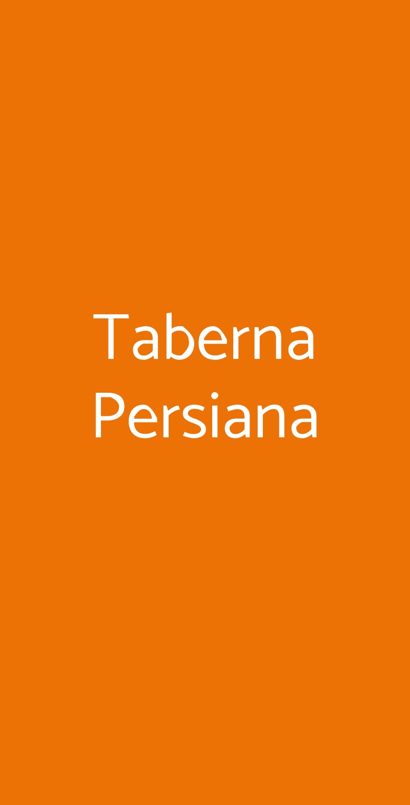 Taberna Persiana Roma menù 1 pagina