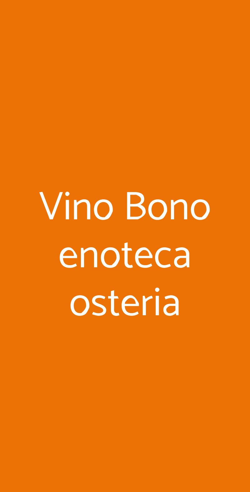 Vino Bono enoteca osteria Roma menù 1 pagina