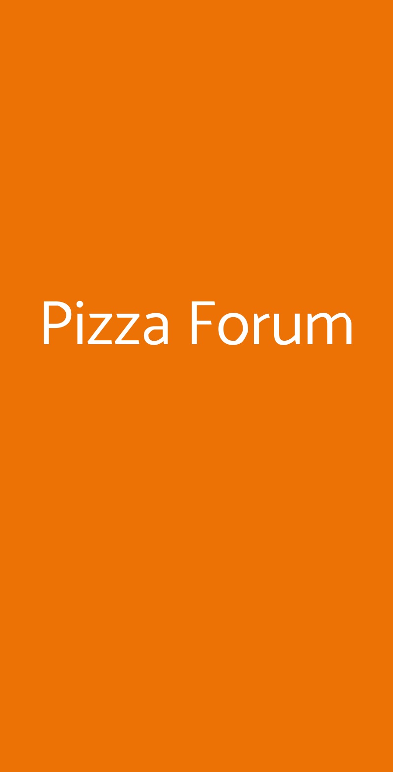Pizza Forum Roma menù 1 pagina