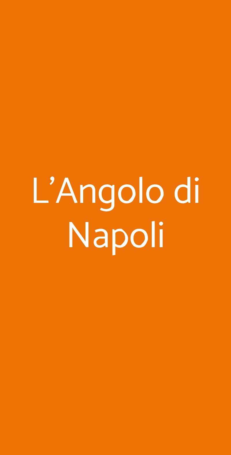 L'Angolo di Napoli Roma menù 1 pagina