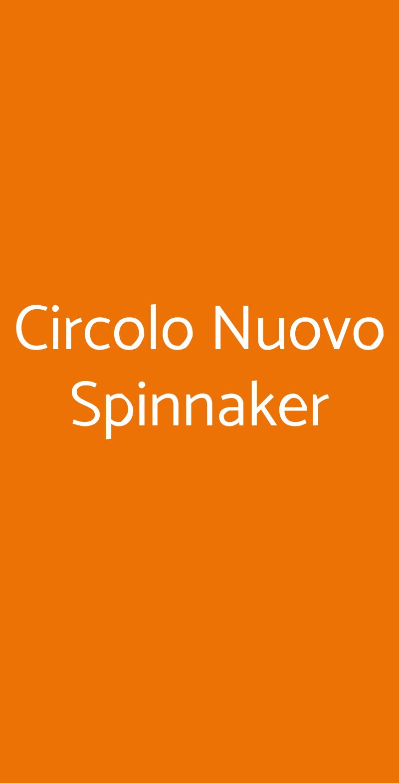 Circolo Nuovo Spinnaker Fiumicino menù 1 pagina