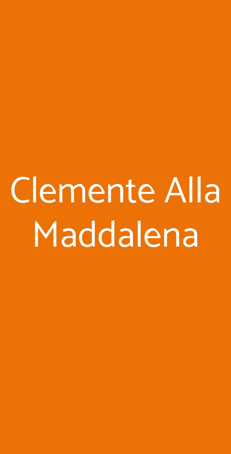 Clemente Alla Maddalena Roma menù 1 pagina