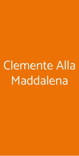 Clemente Alla Maddalena, Roma