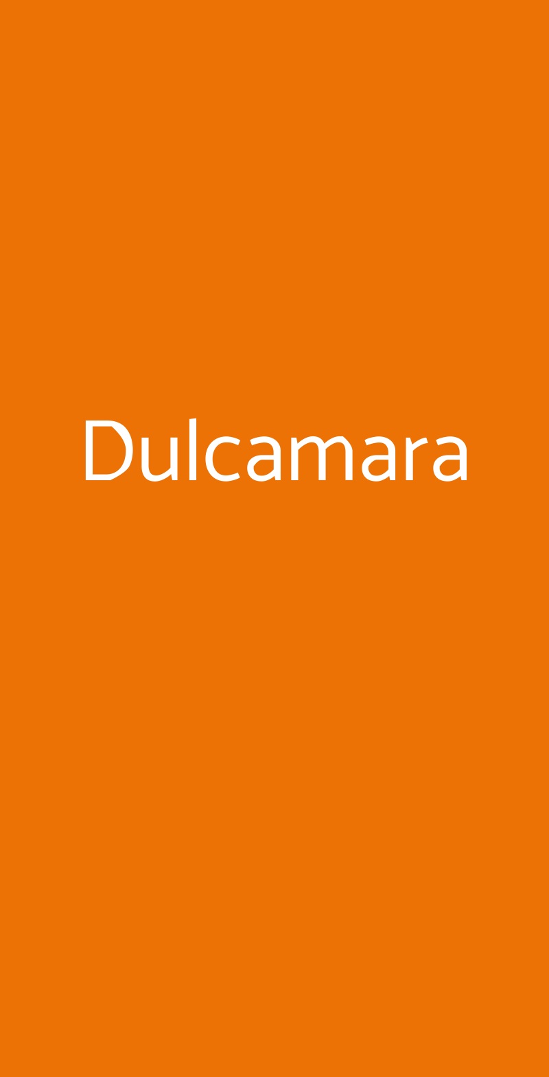 Dulcamara Roma menù 1 pagina