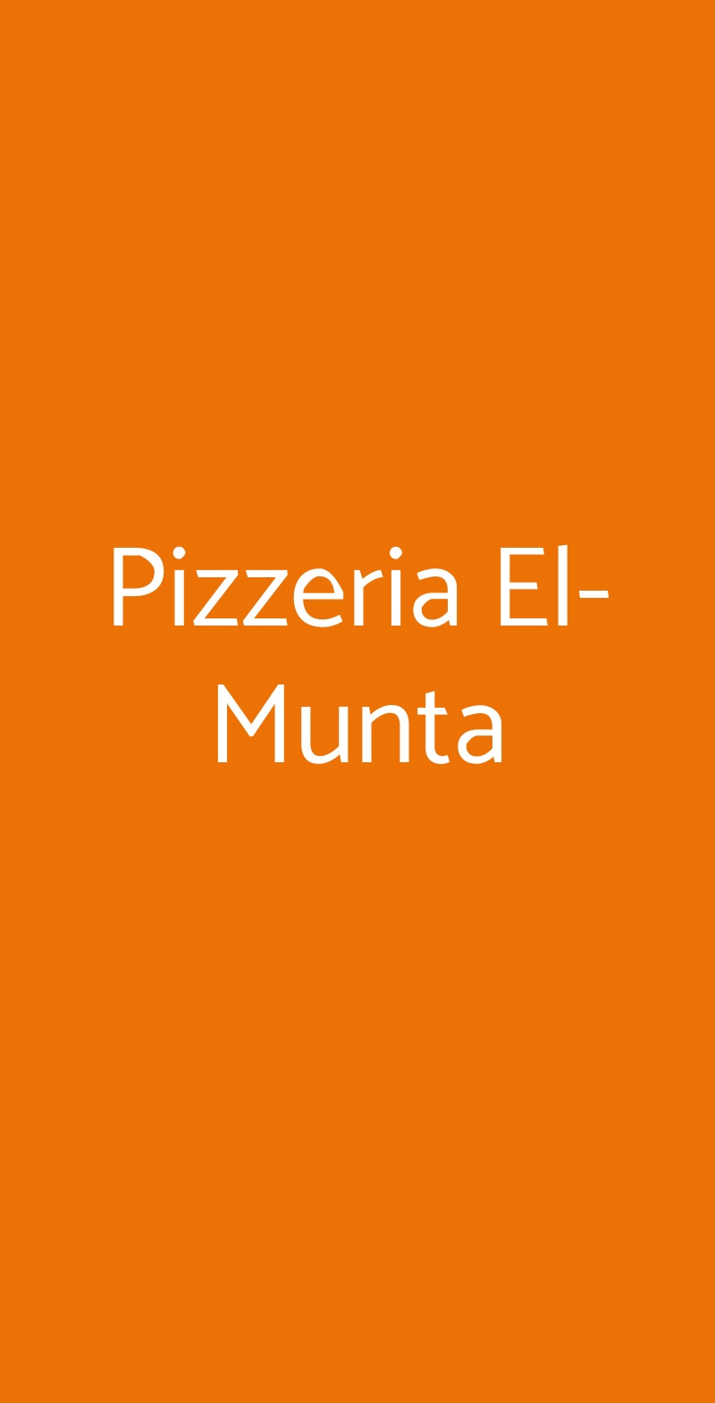 Pizzeria El-Munta Roma menù 1 pagina