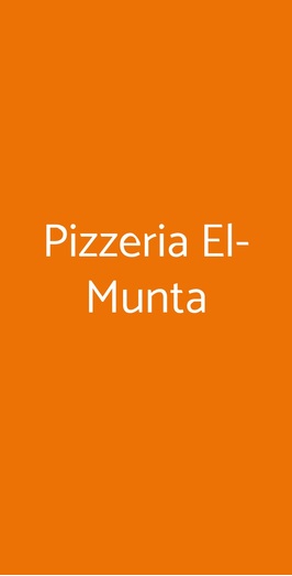 Pizzeria El-munta, Roma