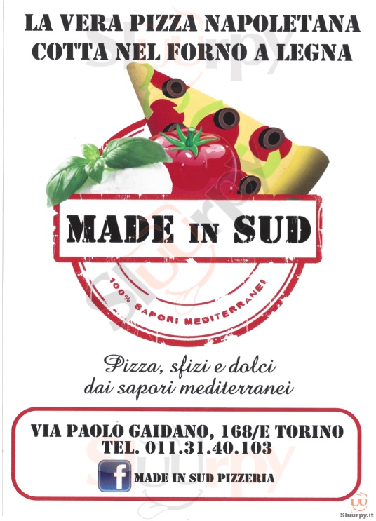 Made In Sud Di Pervito Francesco Torino menù 1 pagina