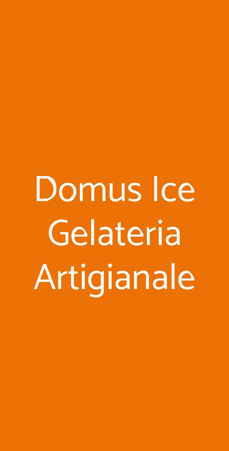 Domus Ice Gelateria Artigianale Roma menù 1 pagina