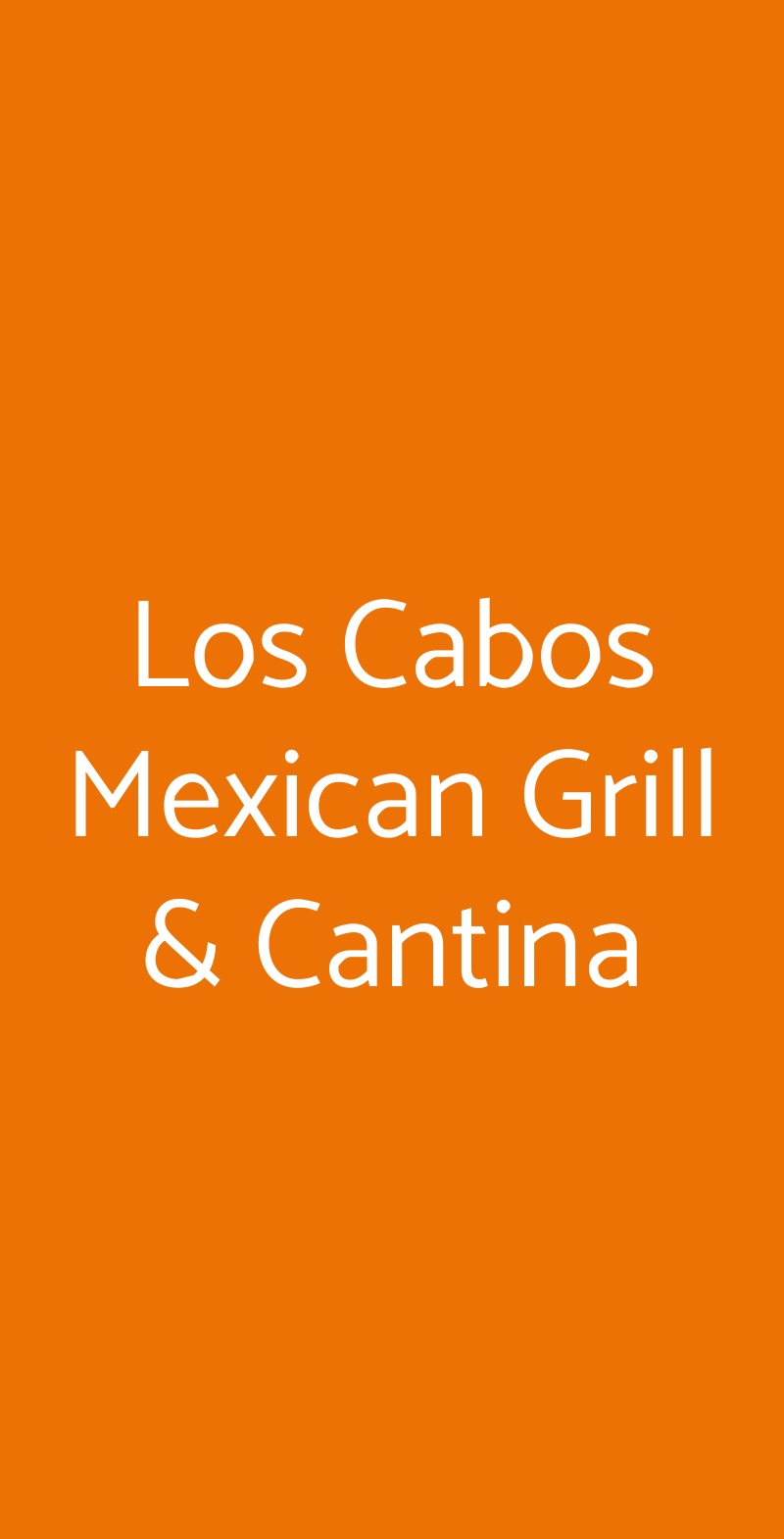 Los Cabos Mexican Grill & Cantina Roma menù 1 pagina