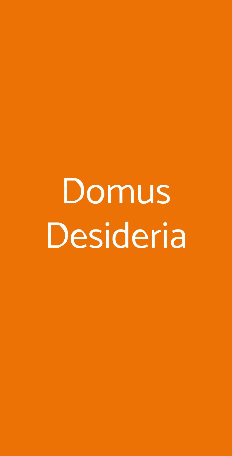 Domus Desideria Marino menù 1 pagina