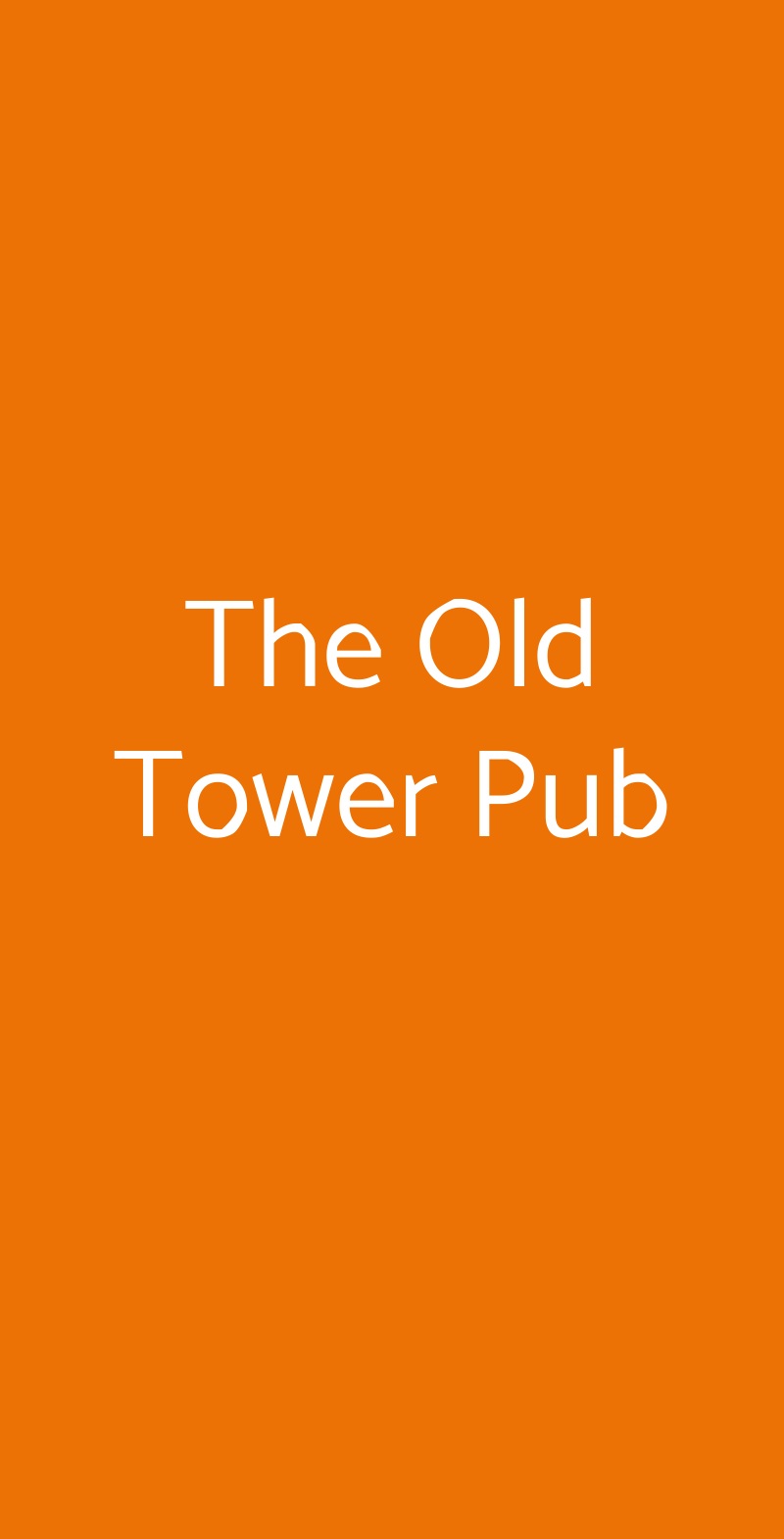 The Old Tower Pub Roma menù 1 pagina