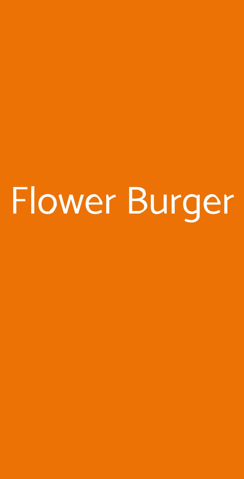 Flower Burger Roma menù 1 pagina