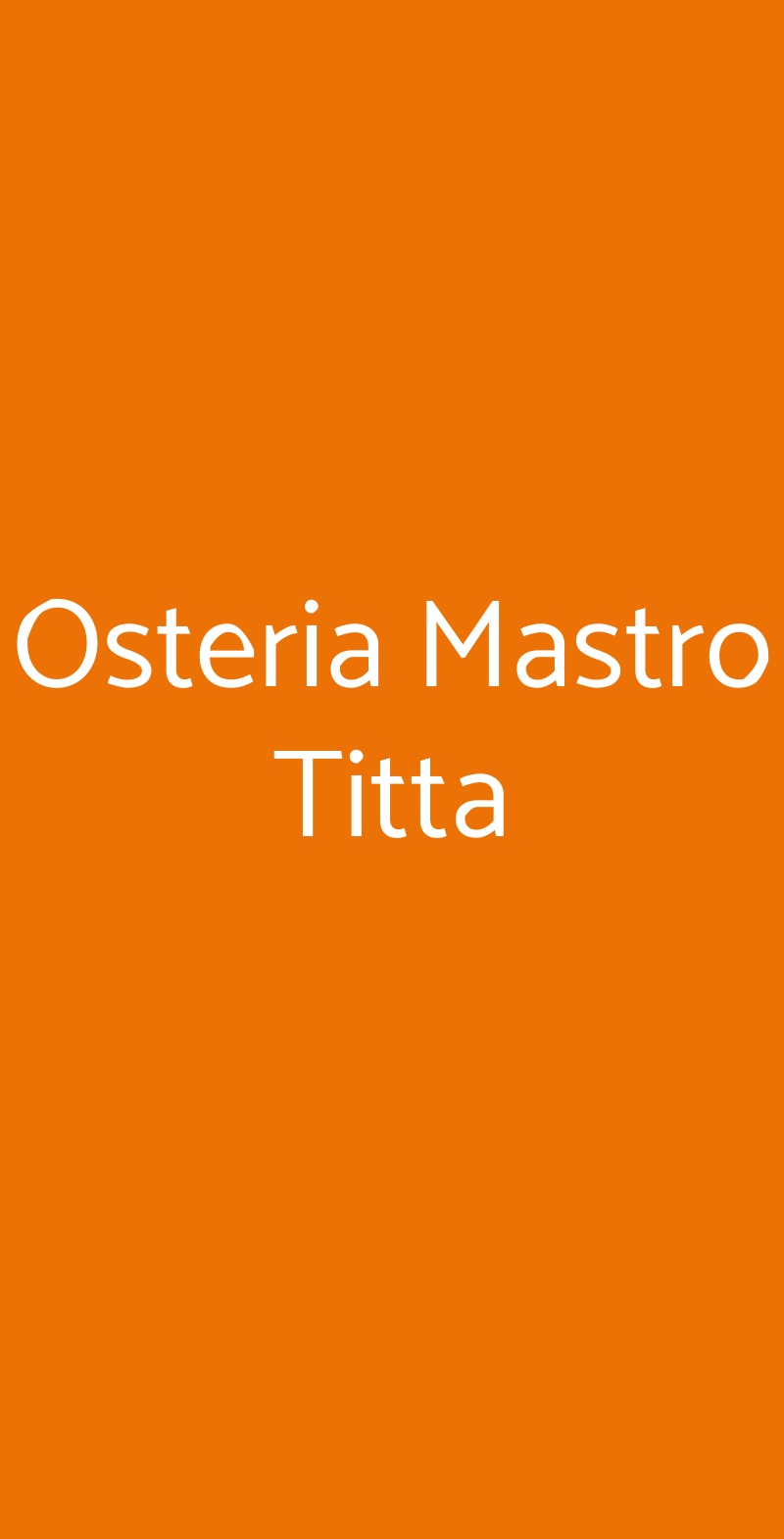 Osteria Mastro Titta Ariccia menù 1 pagina