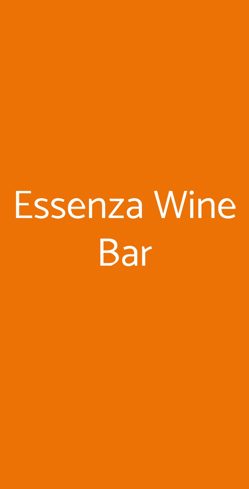 Essenza Wine Bar Roma menù 1 pagina