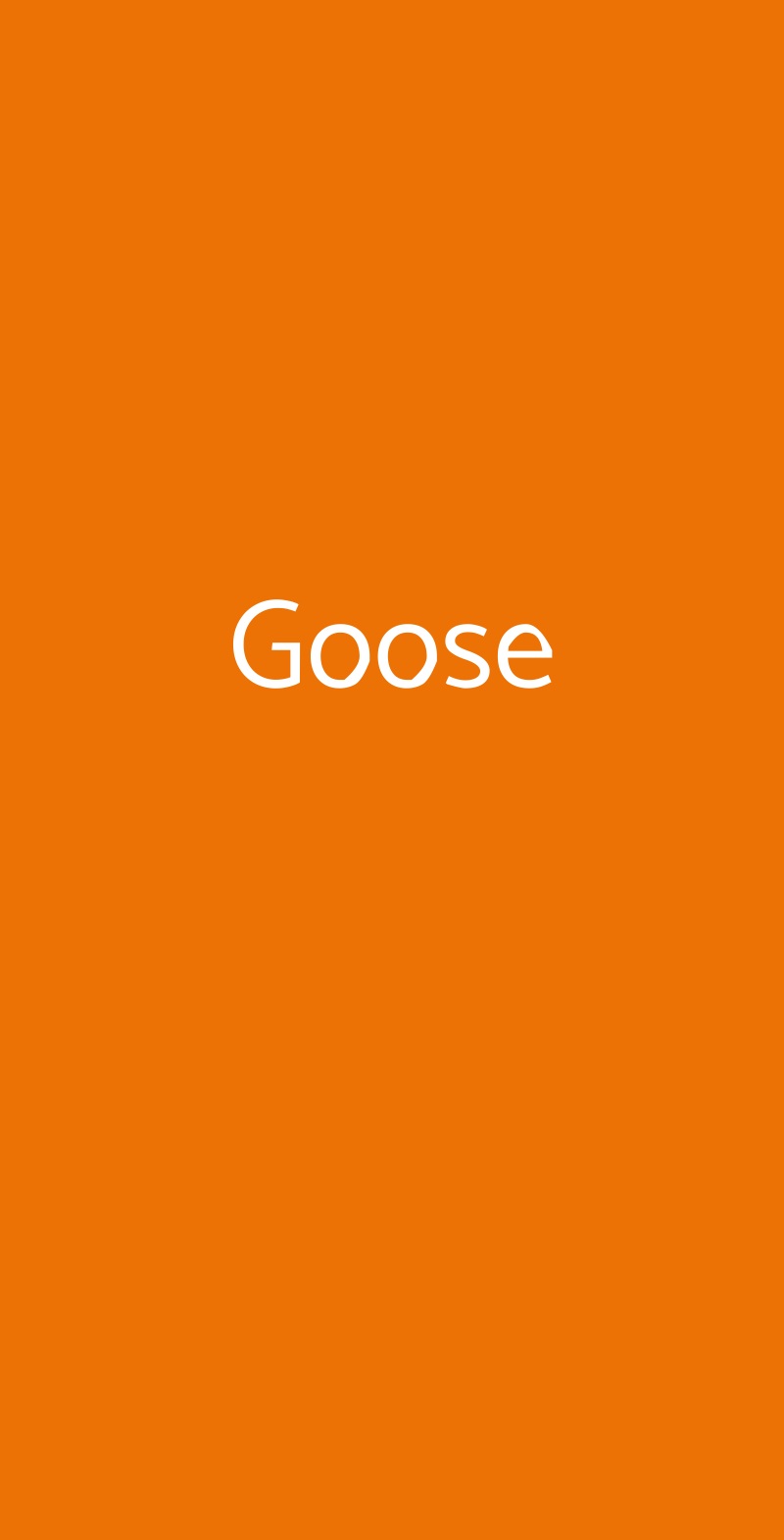 Goose Roma menù 1 pagina