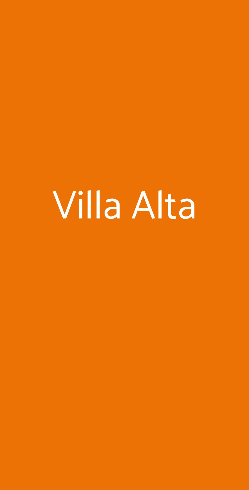 Villa Alta Grottaferrata menù 1 pagina