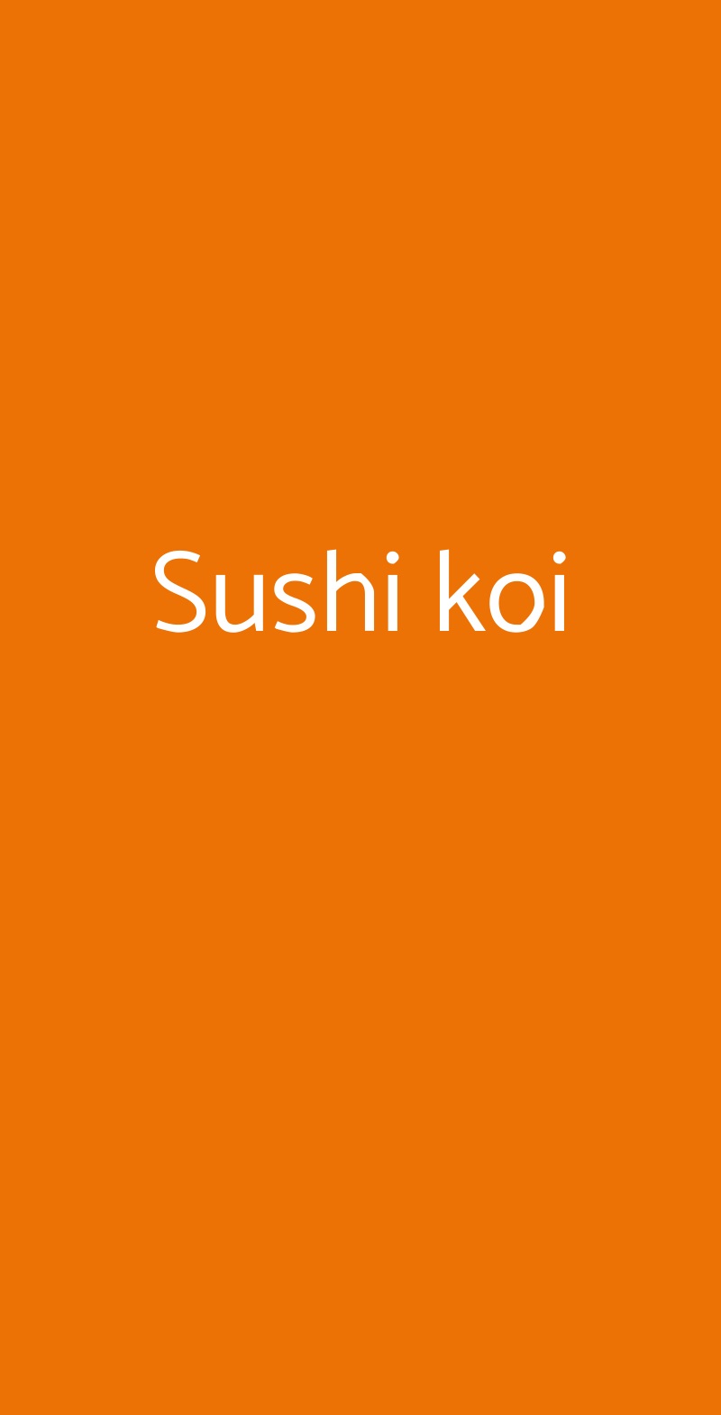 Sushi koi Roma menù 1 pagina