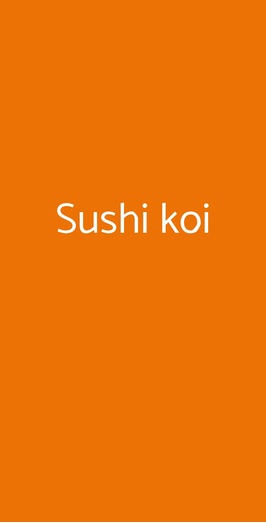 Sushi Koi