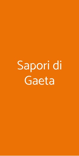 Sapori Di Gaeta, Roma