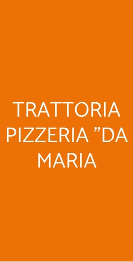 Trattoria Pizzeria "da Maria, Tolfa