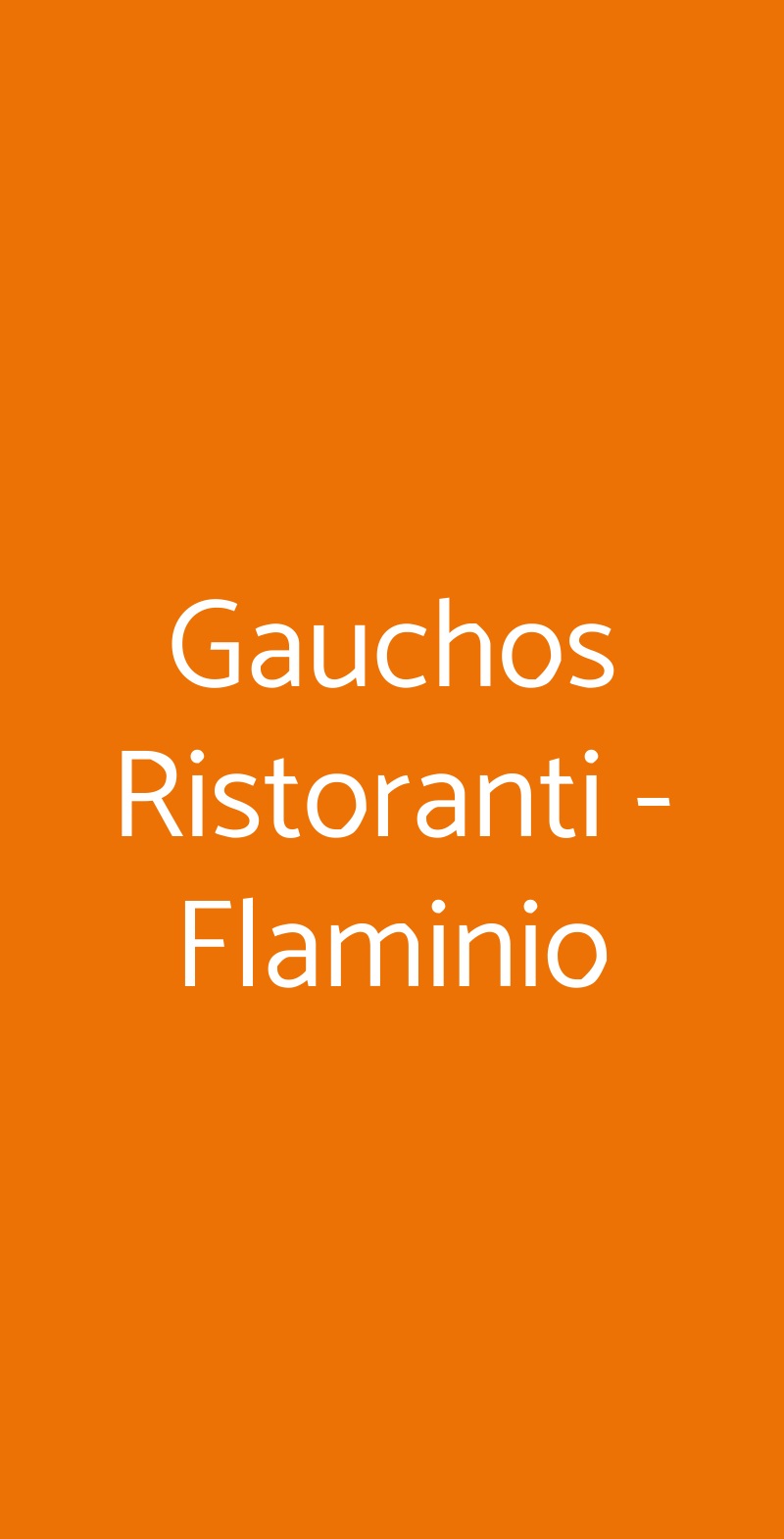 Gauchos Ristoranti - Flaminio Roma menù 1 pagina