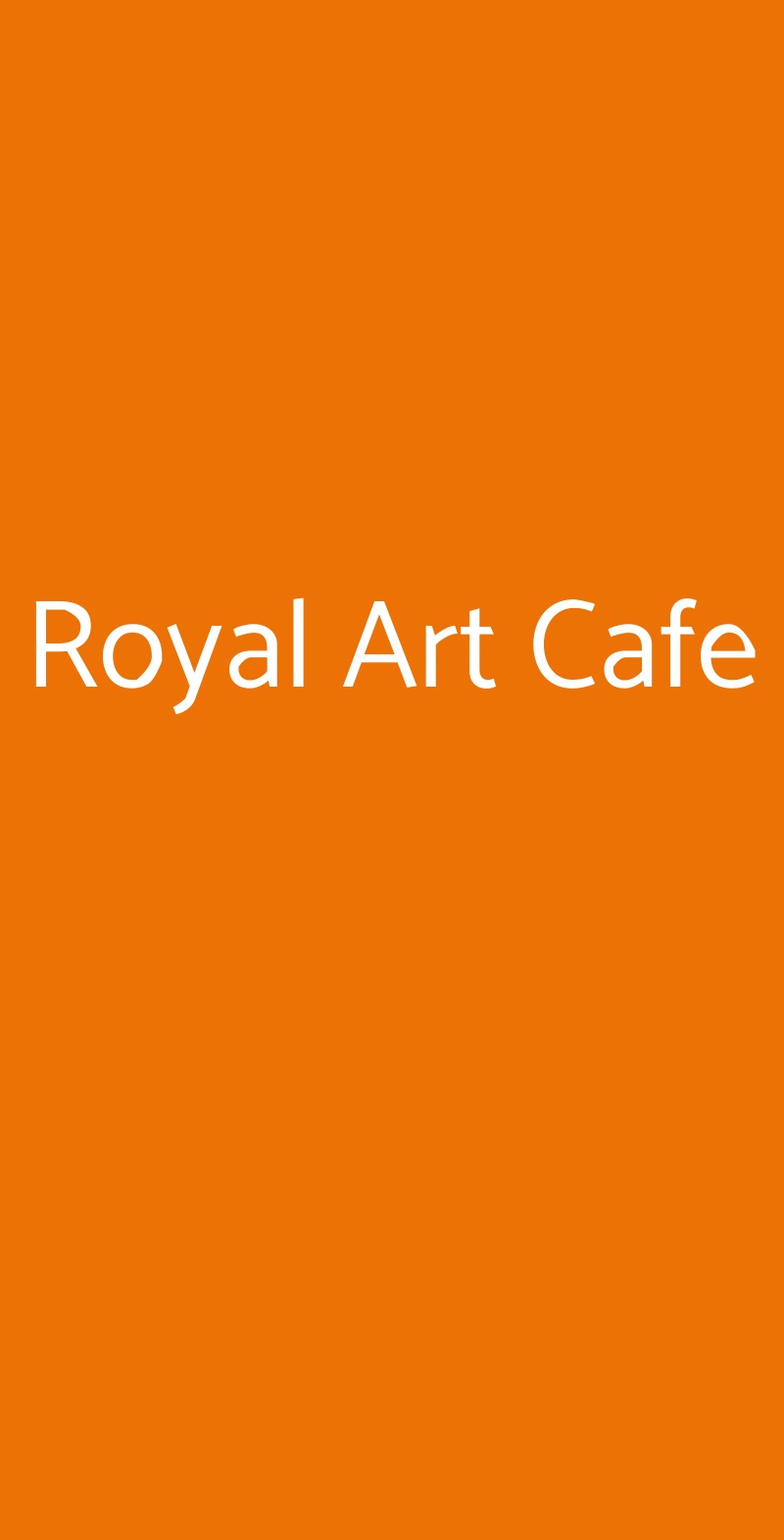 Royal Art Cafe Roma menù 1 pagina