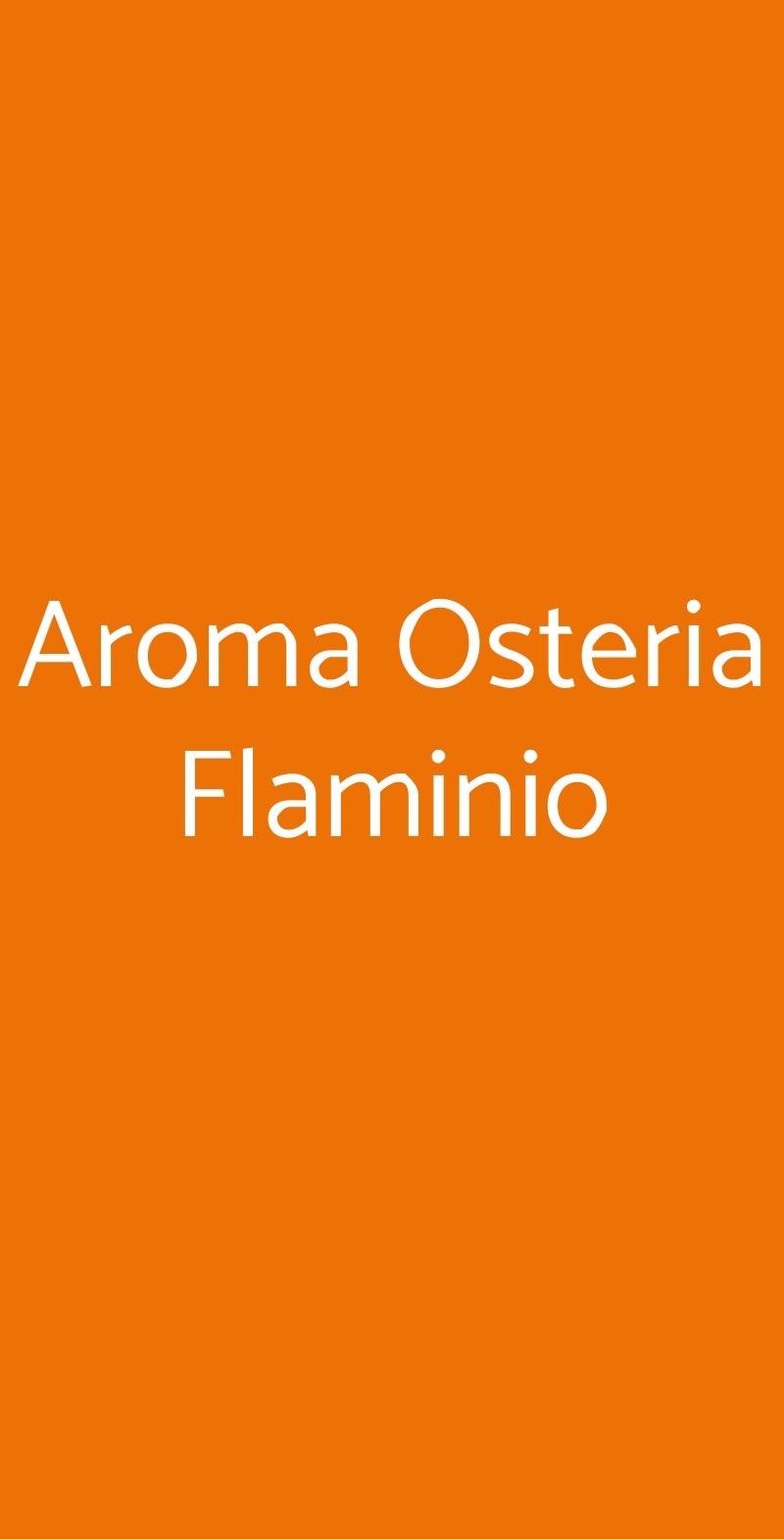 Aroma Osteria Flaminio Roma menù 1 pagina