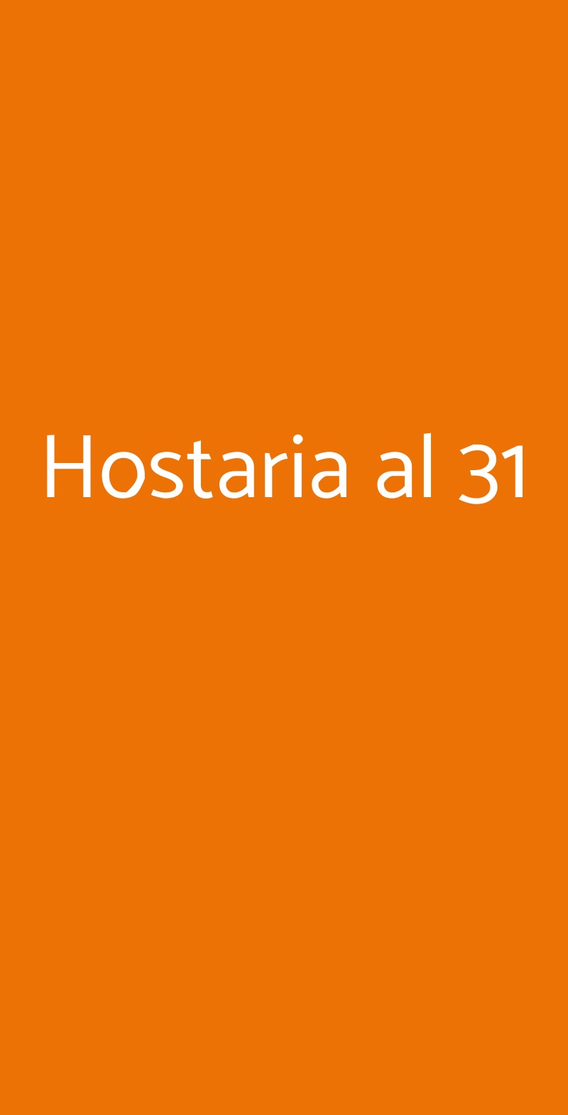 Hostaria Al 31, Roma