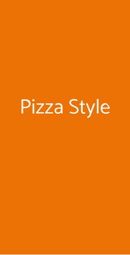 Pizza Style