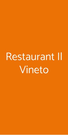 Restaurant Il Vineto, Roma