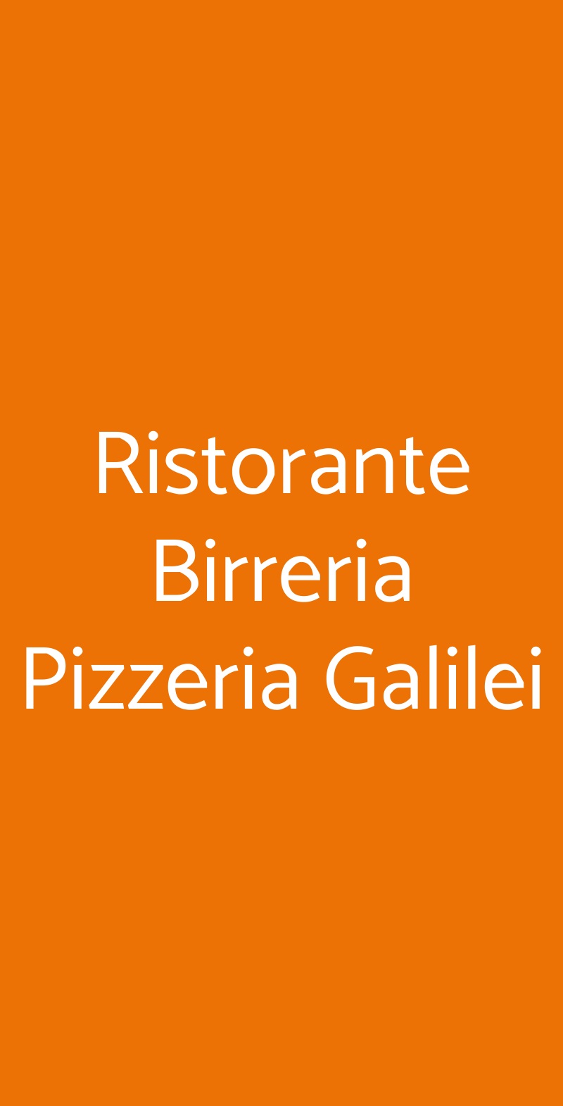 Ristorante Birreria Pizzeria Galilei Roma menù 1 pagina